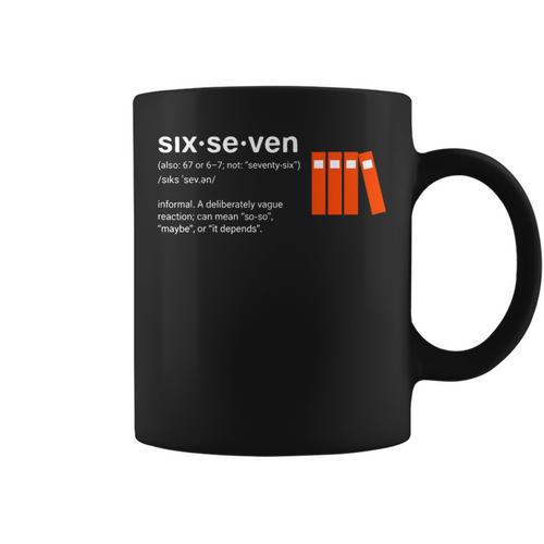 Six Seven Meme Reading Book Lover 6-7 67 Definition Graphic Print Coffee Mug - Bookorys AU