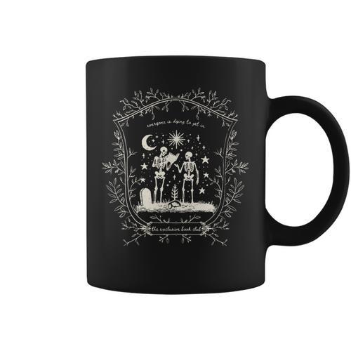 Skeleton Book Club Graphic Print Coffee Mug - Bookorys DE
