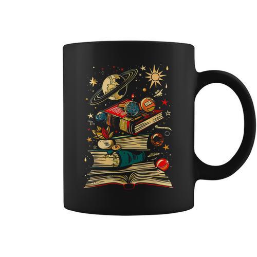 Space Books Planets Astronomy Physics Science Chemistry Graphic Print Coffee Mug - Bookorys DE