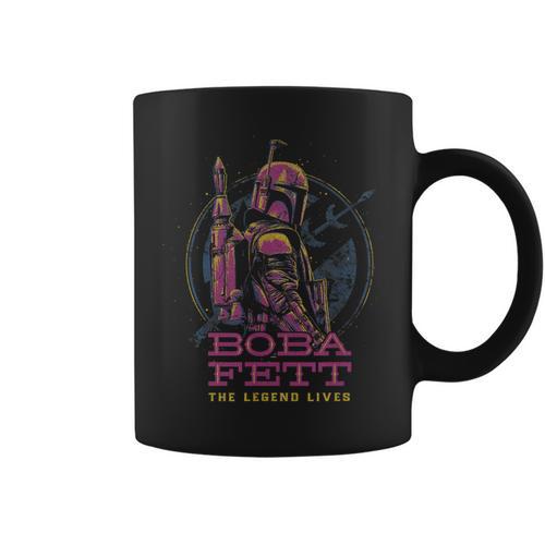 Star Wars The Book Of Boba Fett Galactic Neon Poster Graphic Print Coffee Mug - Bookorys