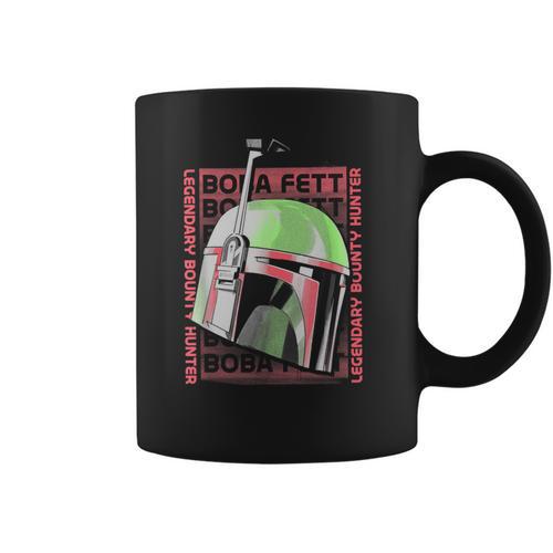 Star Wars The Book Of Boba Fett Helmet Text Stack Graphic Print Coffee Mug - Bookorys