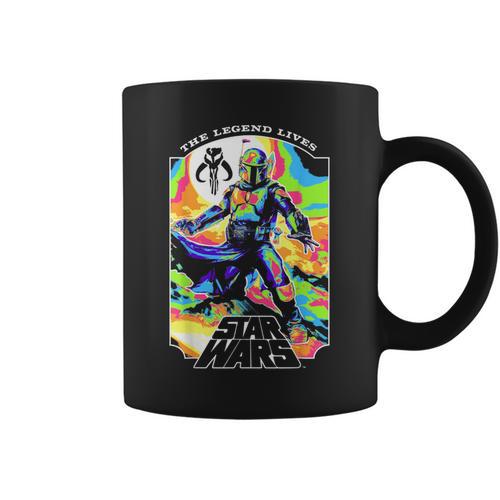 Star Wars The Book Of Boba Fett The Legend Lives Retro V-2 Graphic Print Coffee Mug - Bookorys