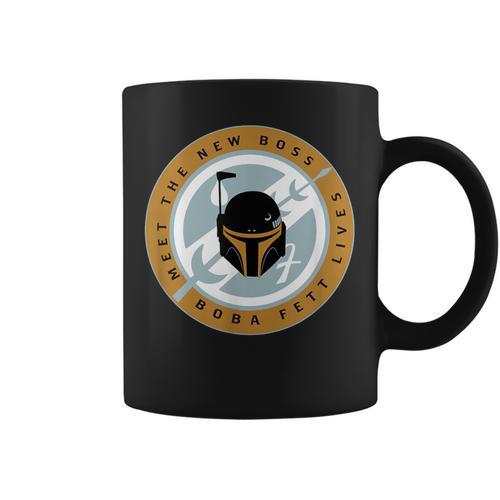 Star Wars The Book Of Boba Fett Meet The New Boss Logo Graphic Print Coffee Mug - Bookorys