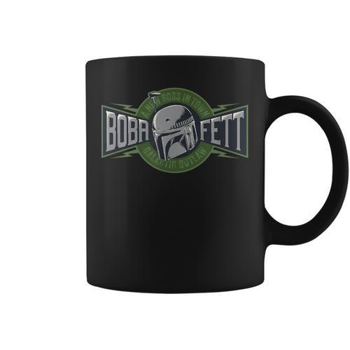 Star Wars The Book Of Boba Fett A New Boss In Town Logo Graphic Print Coffee Mug - Bookorys