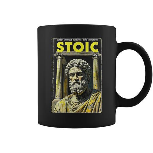 Stoic Philosophy Vintage Book Cover Stoicism Philosopher Graphic Print Coffee Mug - Bookorys UK