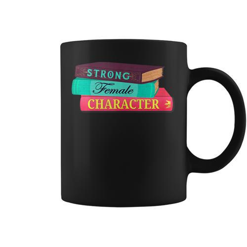 Strong Female Character Book Nerd Graphic Print Coffee Mug - Bookorys DE