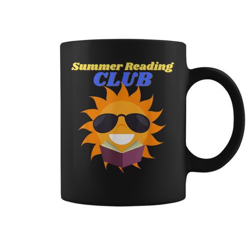 Summer Reading Club Sun Reading Book Men Women Kids Graphic Print Coffee Mug - Bookorys UK