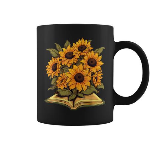 Sunflowers Flowers Book Floral Graphic Print Coffee Mug - Bookorys UK