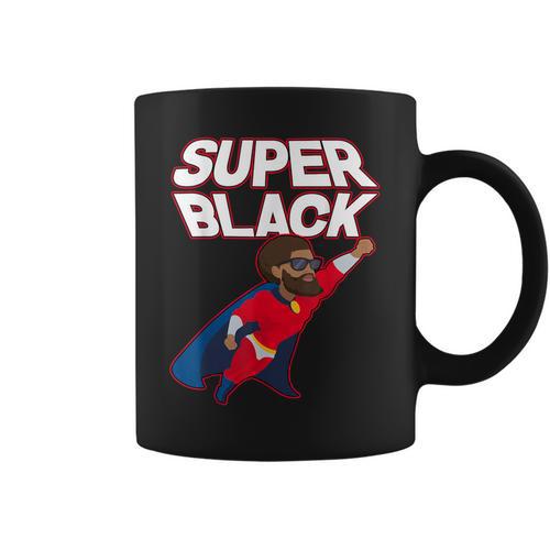 Superhero Pride Comic Book Lover African American Dad Graphic Print Coffee Mug - Bookorys