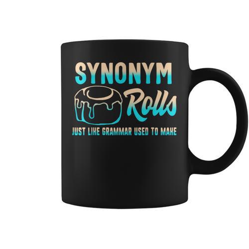 Synonym Rolls Grammar Teacher Literature Book Vocabulary For Men Women Kids Graphic Print Coffee Mug - Bookorys DE