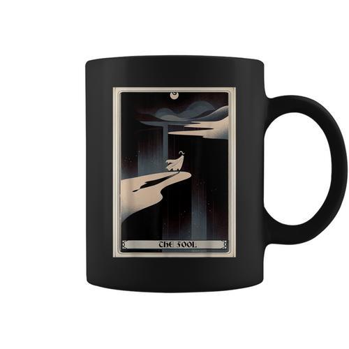 Tarot Cards Guide Book Esoteric Mysticism Clothing The Fool Tarot Card -Adults & Kids Small Short Sleeve Crew Neck Classic Fit Graphic Print Coffee Mug - Bookorys AU
