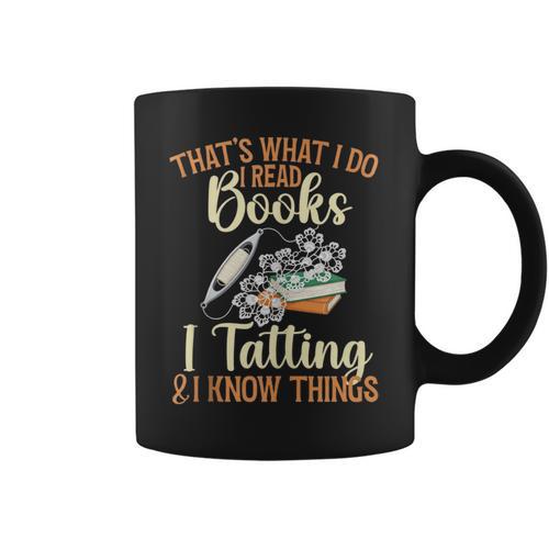 That's What I Do Read Books Handcrafting Lacemaking Tatting Graphic Print Coffee Mug - Bookorys DE