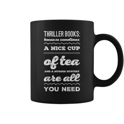 Thriller Books Graphic Print Coffee Mug - Bookorys UK