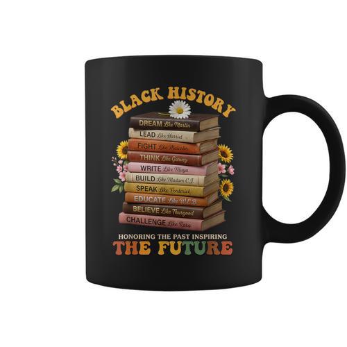 History Month Black Books African American Teachers Graphic Print Coffee Mug - Bookorys