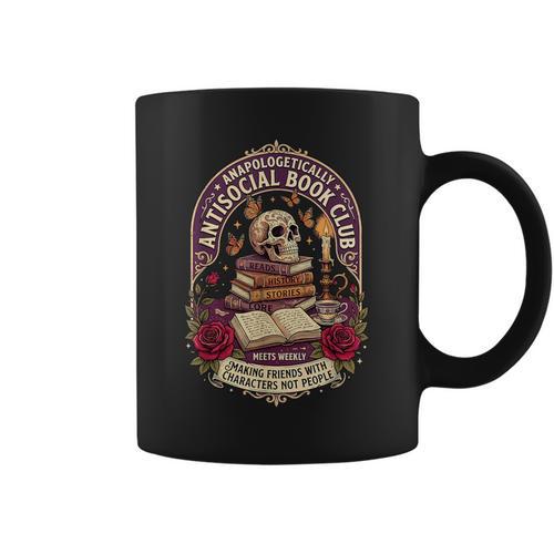 Unapologetically Antisocial Book Club Introvert Graphic Print Coffee Mug - Bookorys CA