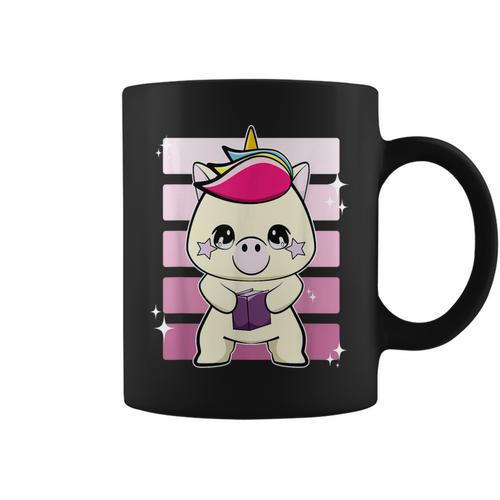 Unicorn With Book Graphic Print Coffee Mug - Bookorys UK