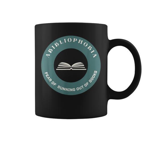 Vintage Abibliophobia Definition Bookworms Book Lovers Graphic Print Coffee Mug - Bookorys CA