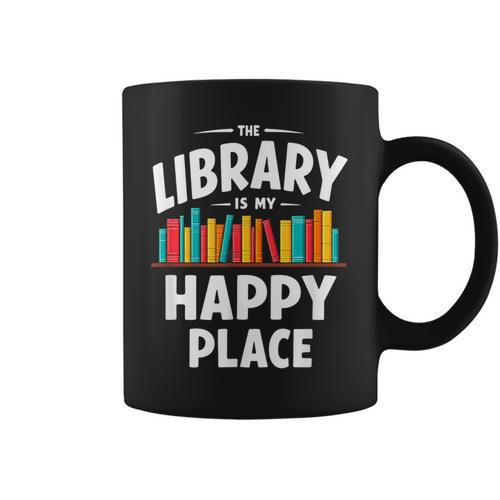 Vintage The Library Librarian Book Reading Graphic Print Coffee Mug - Bookorys AU