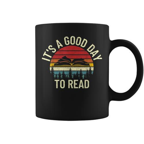 Vintage Retro It's a Good Day To Read Book Reading Lovers Graphic Print Coffee Mug - Bookorys