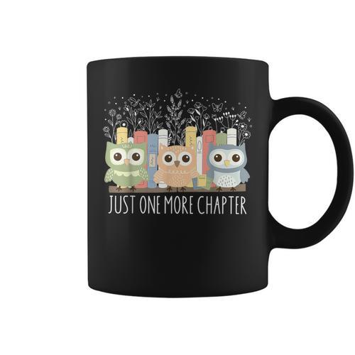 Wildflower Just One More Chapter Owl Book Lover Reader Graphic Print Coffee Mug - Bookorys CA