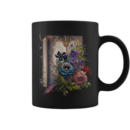 Wildflower Summer Floral Book Horror Gothic Graphic Graphic Print Coffee Mug - Bookorys UK