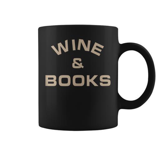 Wine & Books Wine Graphic Print Coffee Mug - Bookorys UK