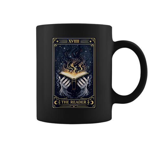 Women's Mystic Tarot Card The Reader Book Lover Graphic Print Coffee Mug - Bookorys