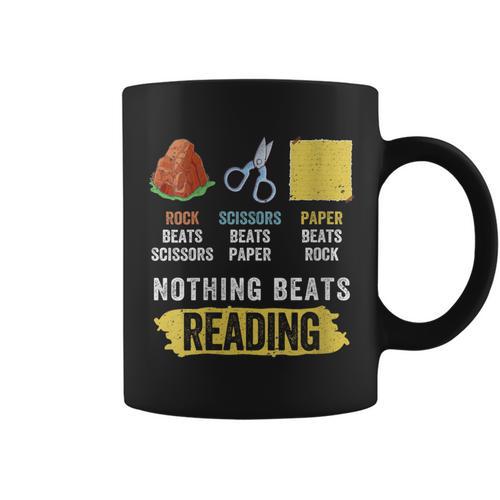 Women's Nothing Beats Reading Book Librarian Across America Kids Graphic Print Coffee Mug - Bookorys