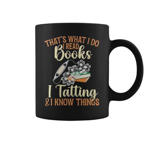 Women's That's What I Do Read Books Handcrafting Lacemaking Tatting Graphic Print Coffee Mug - Bookorys