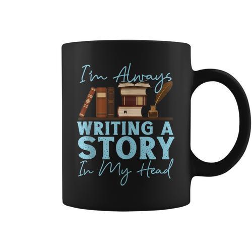 Writing Quill Book Novel Writer & Published Author I'M Graphic Print Coffee Mug - Bookorys