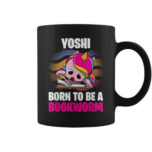 Yoshi Born To Be A Bookworm Personalized Graphic Print Coffee Mug - Bookorys DE