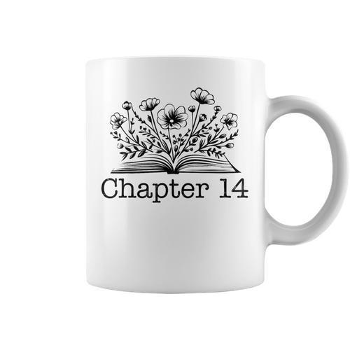 14th Birthday Chapter 14 Reading Book Lover Bookworm Girls Graphic Print Coffee Mug - Bookorys CA