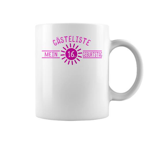 16th Birthday Guest Book Girls 16 Years Shirt T-Shirt Graphic Print Coffee Mug - Bookorys