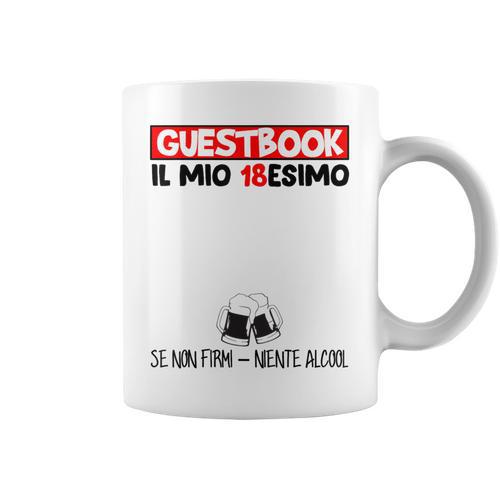 18 Birthday Guest Book 18 Years Graphic Print Coffee Mug - Bookorys