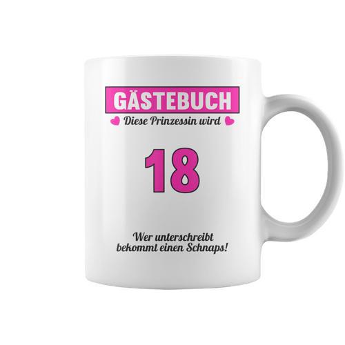 18th Birthday Guest Book Party 18 Years Graphic Print Coffee Mug - Bookorys UK