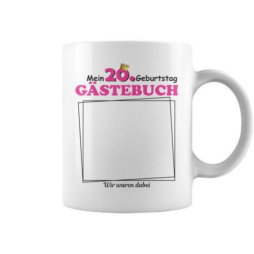 20th Birthday Guest List Party Guest Book Girls Women Graphic Print Coffee Mug - Bookorys DE