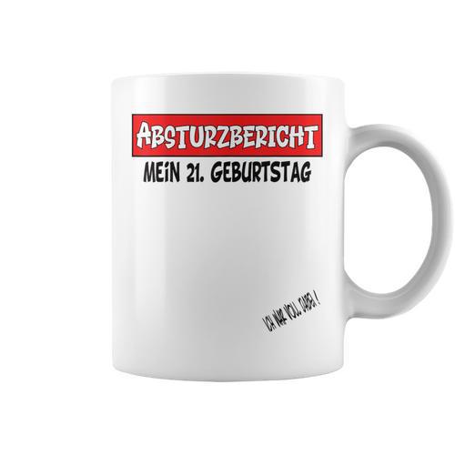 21st Birthday Guest Book Graphic Print Coffee Mug - Bookorys UK