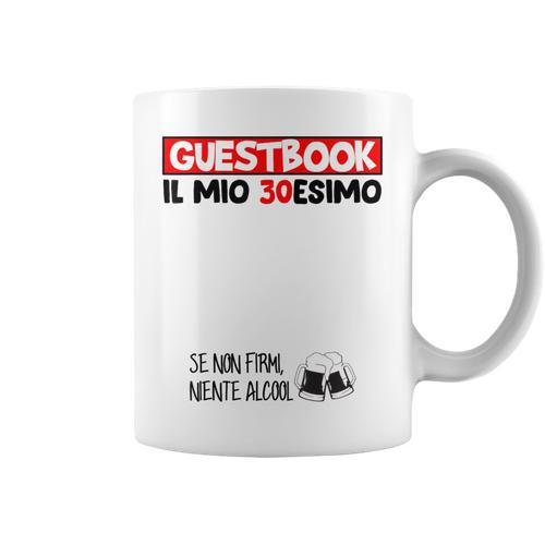 30 Birthday Guest Book 30 Years Graphic Print Coffee Mug - Bookorys UK