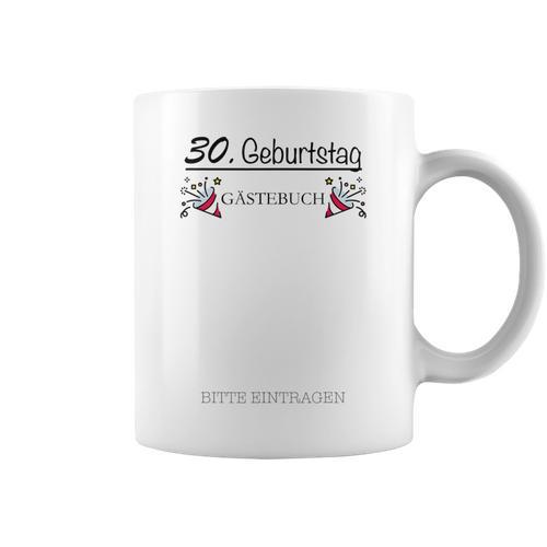 30th Birthday Guest Book For Guests At The Great Celebration Graphic Print Coffee Mug - Bookorys
