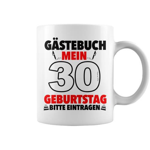 30th Birthday Party Guest List Guest Book 30th Birthday Graphic Print Coffee Mug - Bookorys