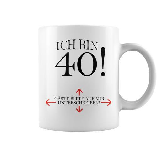 40th Birthday Party Guest Book 40 Years 1979 Graphic Print Coffee Mug - Bookorys UK
