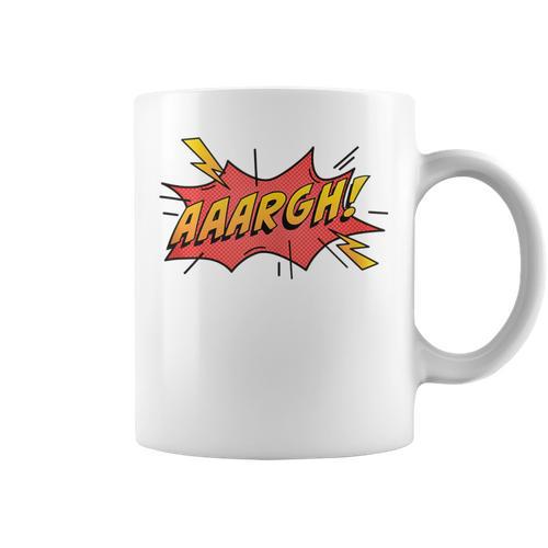 AAARGH Bubble From Comic Book Or Cartoon Graphic Print Coffee Mug - Bookorys