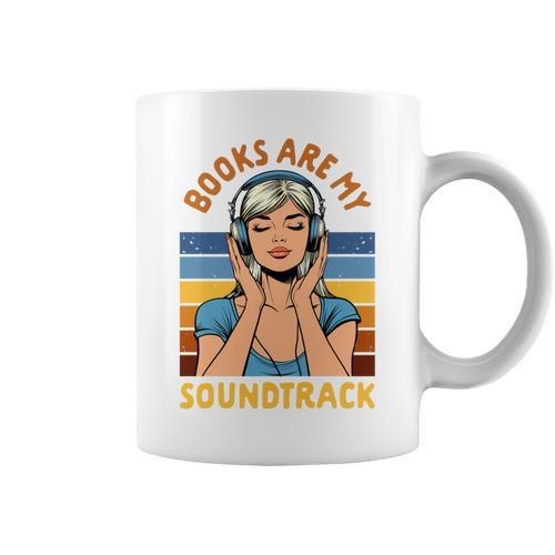 Audiobook Lover Bookish Audiobooked Books Are My Soundtrack Graphic Print Coffee Mug - Bookorys UK