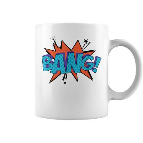 Bang Comic Book Sound Effect Bubble Graphic Tee Shirt Graphic Print Coffee Mug - Bookorys