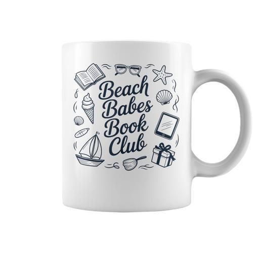 Beach Babes Book Club Graphic Print Coffee Mug - Bookorys UK
