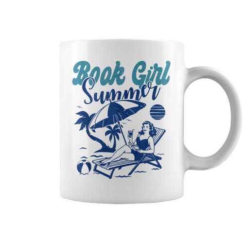 Beach Book Lover Women Girls Book Girl Summer Graphic Print Coffee Mug - Bookorys