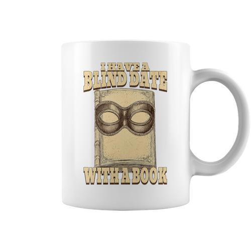 Blind Date With A Book Reader Bookworm Book Lover Literary Premium Tri-Blend Graphic Print Coffee Mug - Bookorys