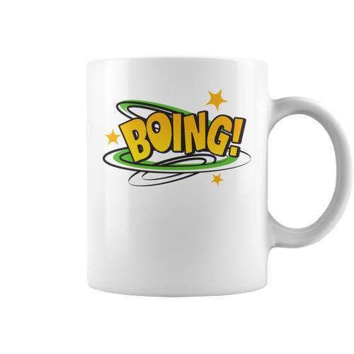 BOING Pop Art Comic Book Speech Bubbles Street Graffiti Art Graphic Print Coffee Mug - Bookorys UK