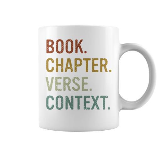 Book Chapter Verse Christian Bible Reformed Theology Graphic Print Coffee Mug - Bookorys UK