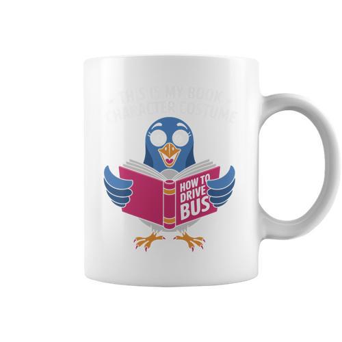 This Is My Book Character Costume Cute Pigeon Kids Reading Graphic Print Coffee Mug - Bookorys AU